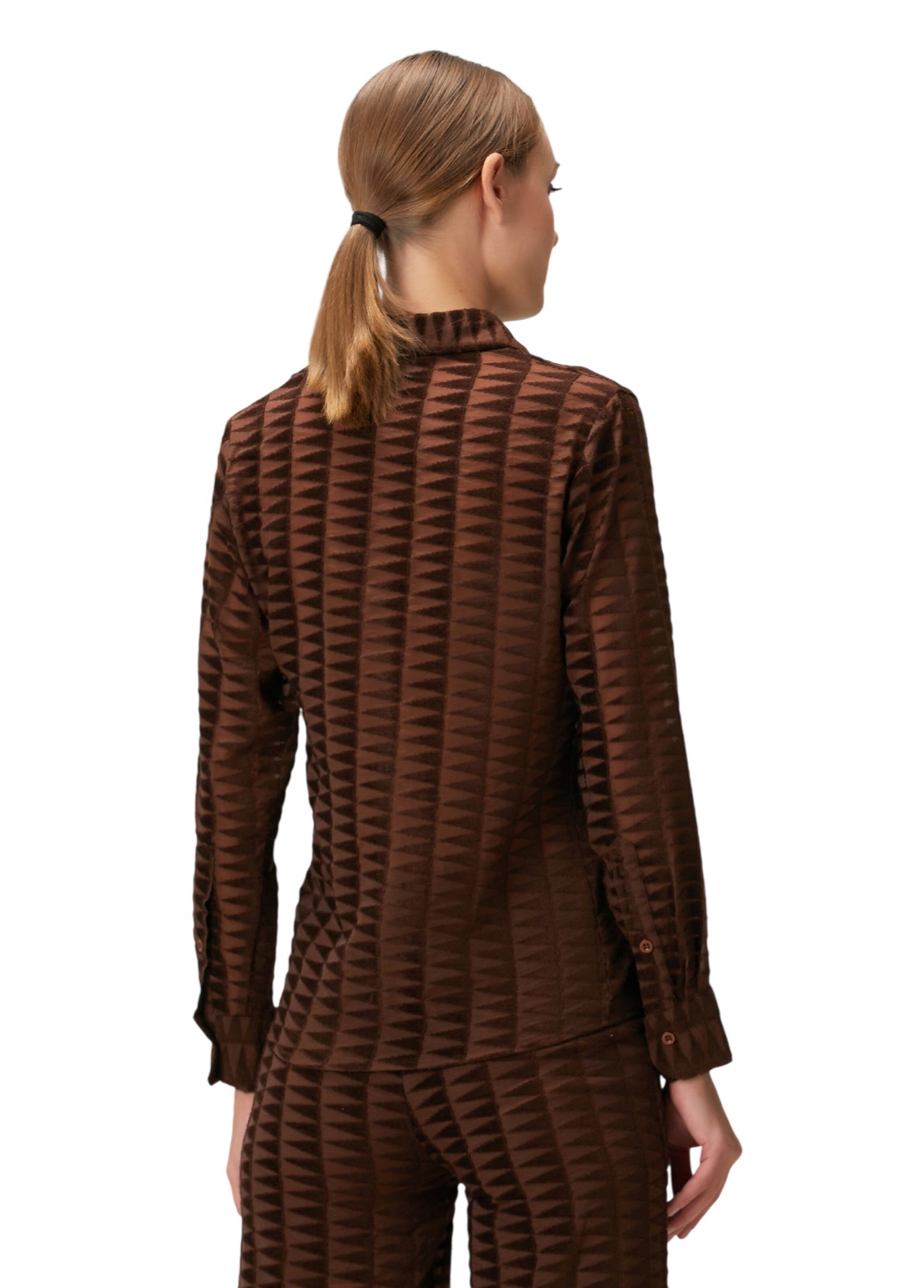 BASSIGUE Bluse in Braun