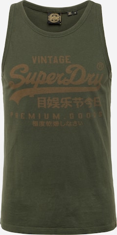 Tricou 'Heritage' de la Superdry pe verde: față