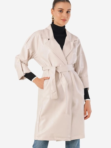 Manteau mi-saison 'Trenchcoats' Bigdart en beige : devant