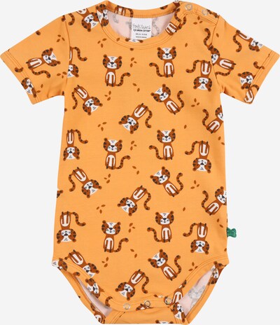 Fred's World by GREEN COTTON Pajac/bodi 'Bengal' | rjava / svetlo oranžna / črna / bela barva, Prikaz izdelka
