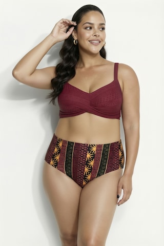 Ulla Popken Minimiser Bikini in Red