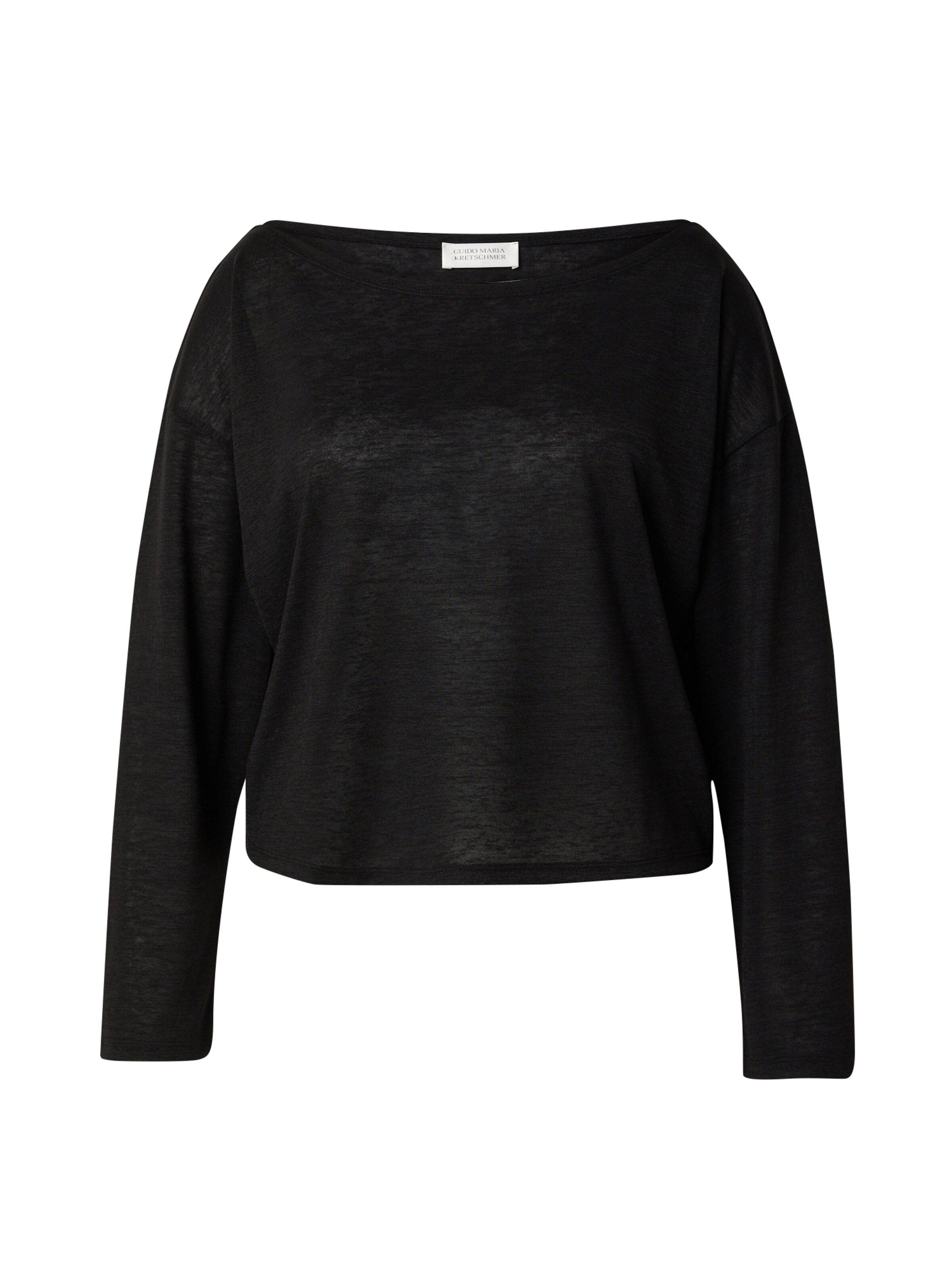 Guido Maria Kretschmer Curvy Shirt 'Maggie' in Black: front