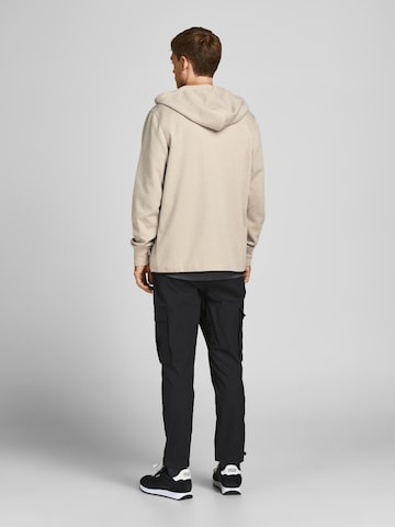 JACK & JONES Zip-Up Hoodie 'Air' in Beige