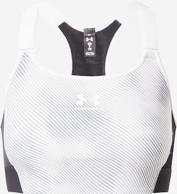 UNDER ARMOUR Bustier Športni nederček | bela barva: sprednja stran