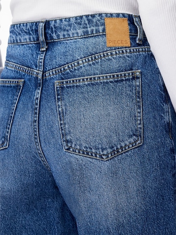 PIECES Wide leg Jeans 'PCKate' in Blauw