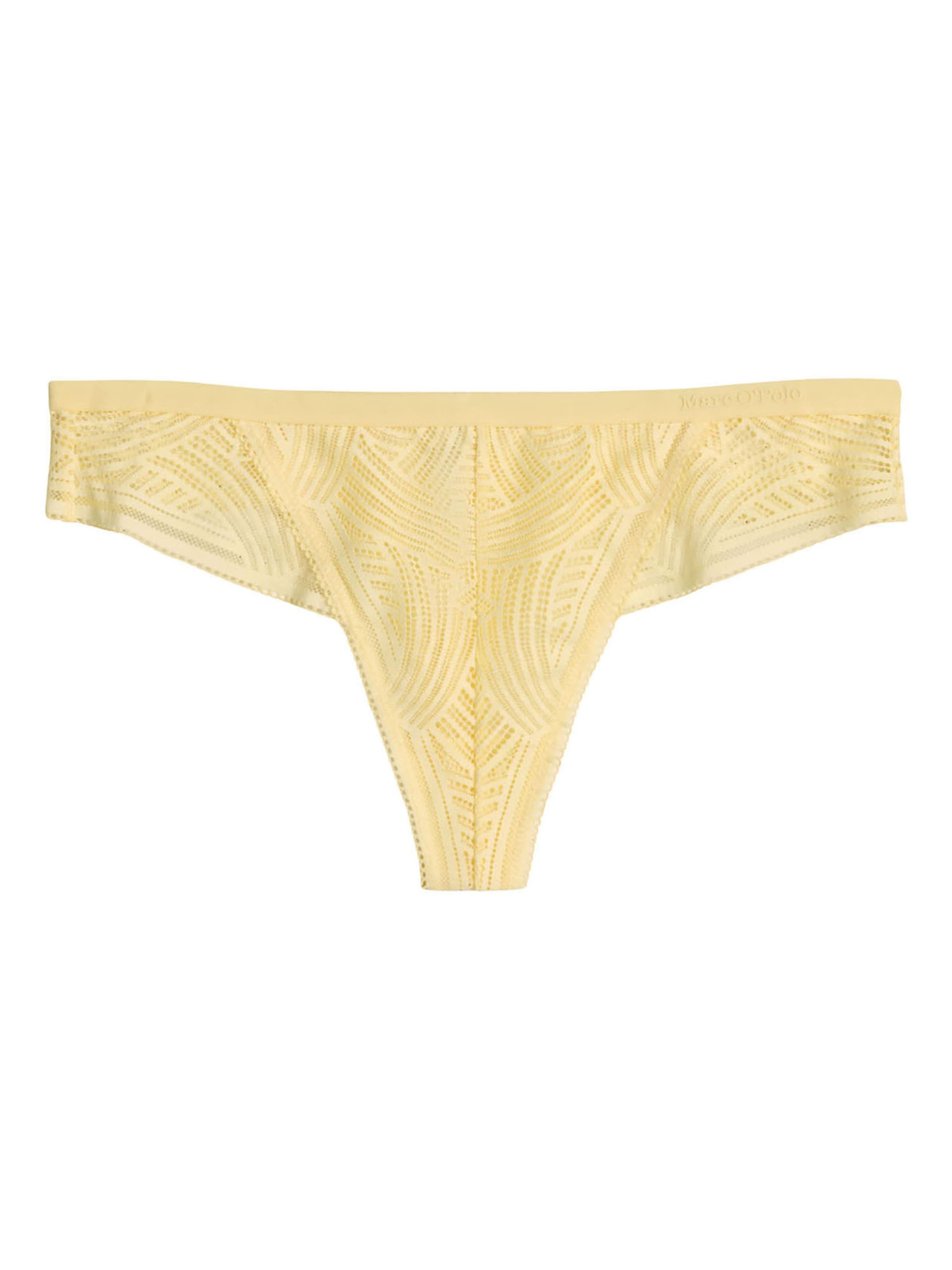 Marc O'Polo String ' Timeless Lace ' in Yellow: front