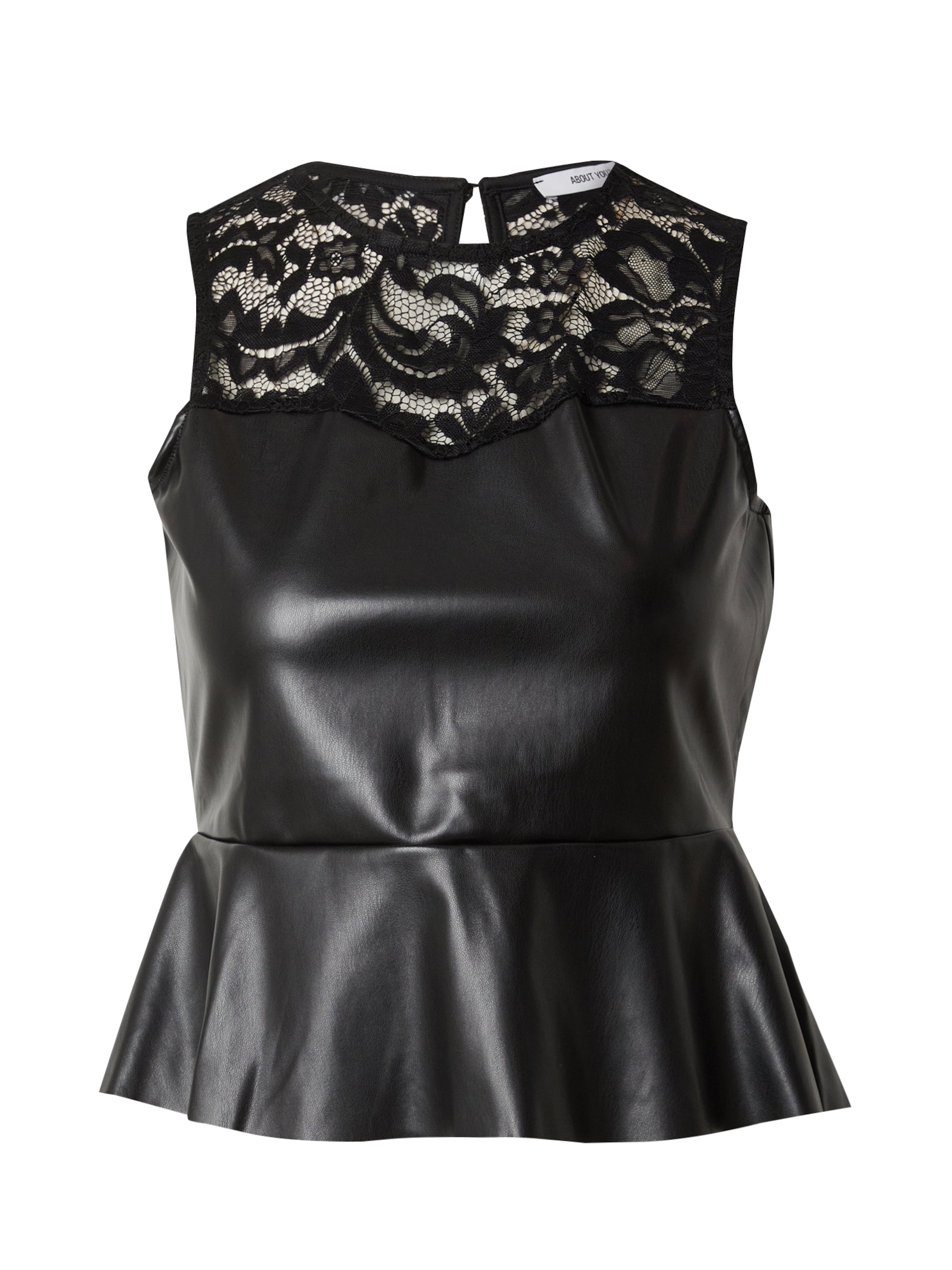 juoda ABOUT YOU Palaidinė be rankovių 'Tania': priekis