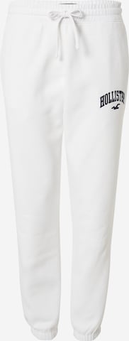 HOLLISTER - Tapered Pantalón en blanco: frente