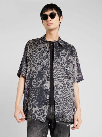 Versace Jeans Couture Regular fit Button Up Shirt in Black