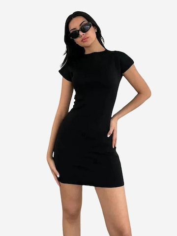 MixRay Strickkleid‌‌‌‌‌‌ in Schwarz: Vorderseite