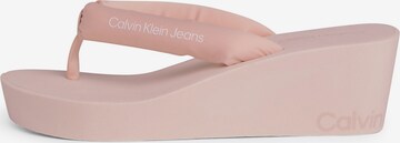 Calvin Klein Jeans Teenslipper in Blauw: voorkant