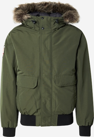 Superdry Демисезонная куртка 'Everest' в Зеленый: спереди