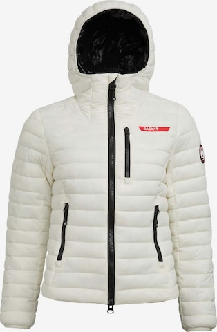 Veste outdoor ' SATEL1TE Kapuzen-Daunenjacke 2.0 ' JACK1T en blanc : devant