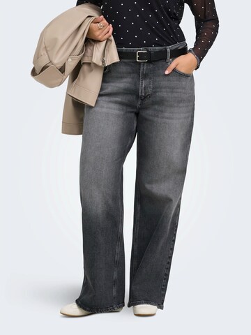 ONLY Carmakoma Wide leg Τζιν 'CARJUICY' σε γκρι: μπροστά