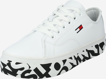 Tommy Jeans - Zapatillas deportivas bajas en blanco: frente