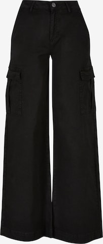 Wide Leg Pantalon cargo Urban Classics en noir : devant