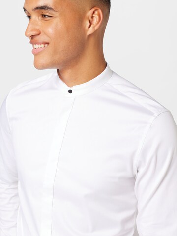 JACK & JONES Slim fit Button Up Shirt 'PARMA' in White