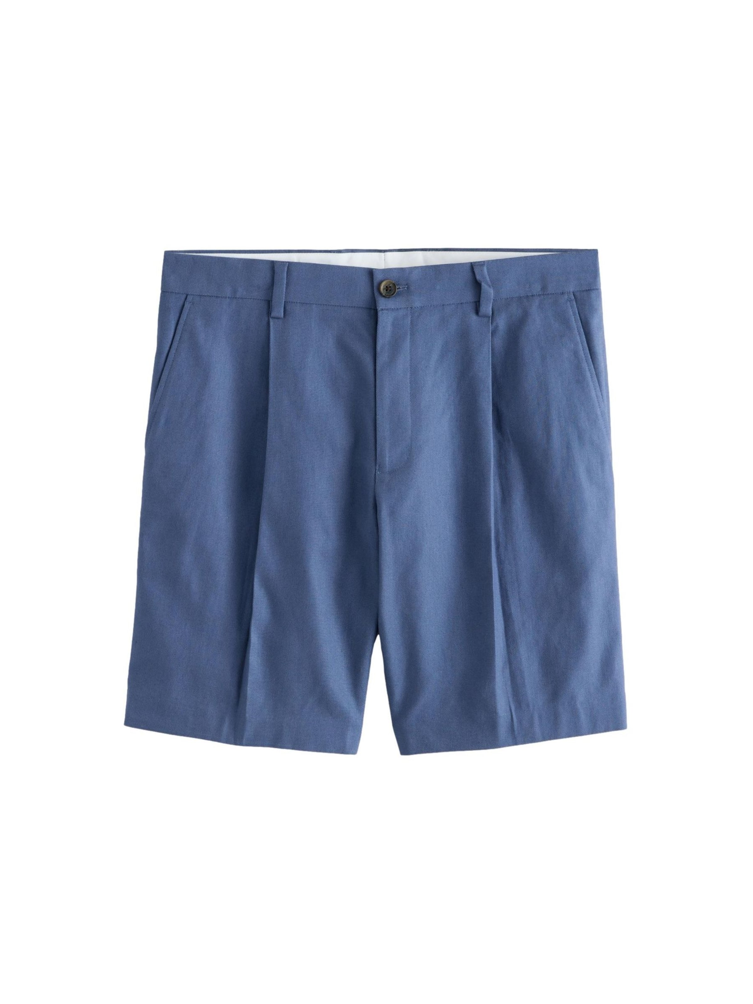 Next Loose fit Pleat-front trousers in Blue: front