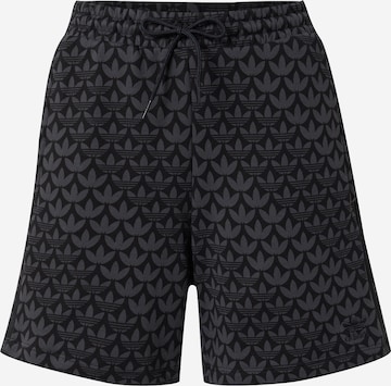 Regular Pantaloni 'Trefoil Monogram' de la ADIDAS ORIGINALS pe negru: față