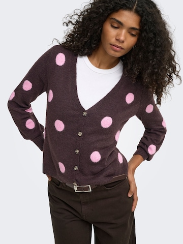 Cardigan 'ONL Rica' ONLY en violet : devant