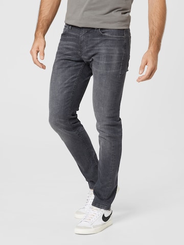 TOM TAILOR DENIM Slimfit Jeans 'Piers' i grå: framsida