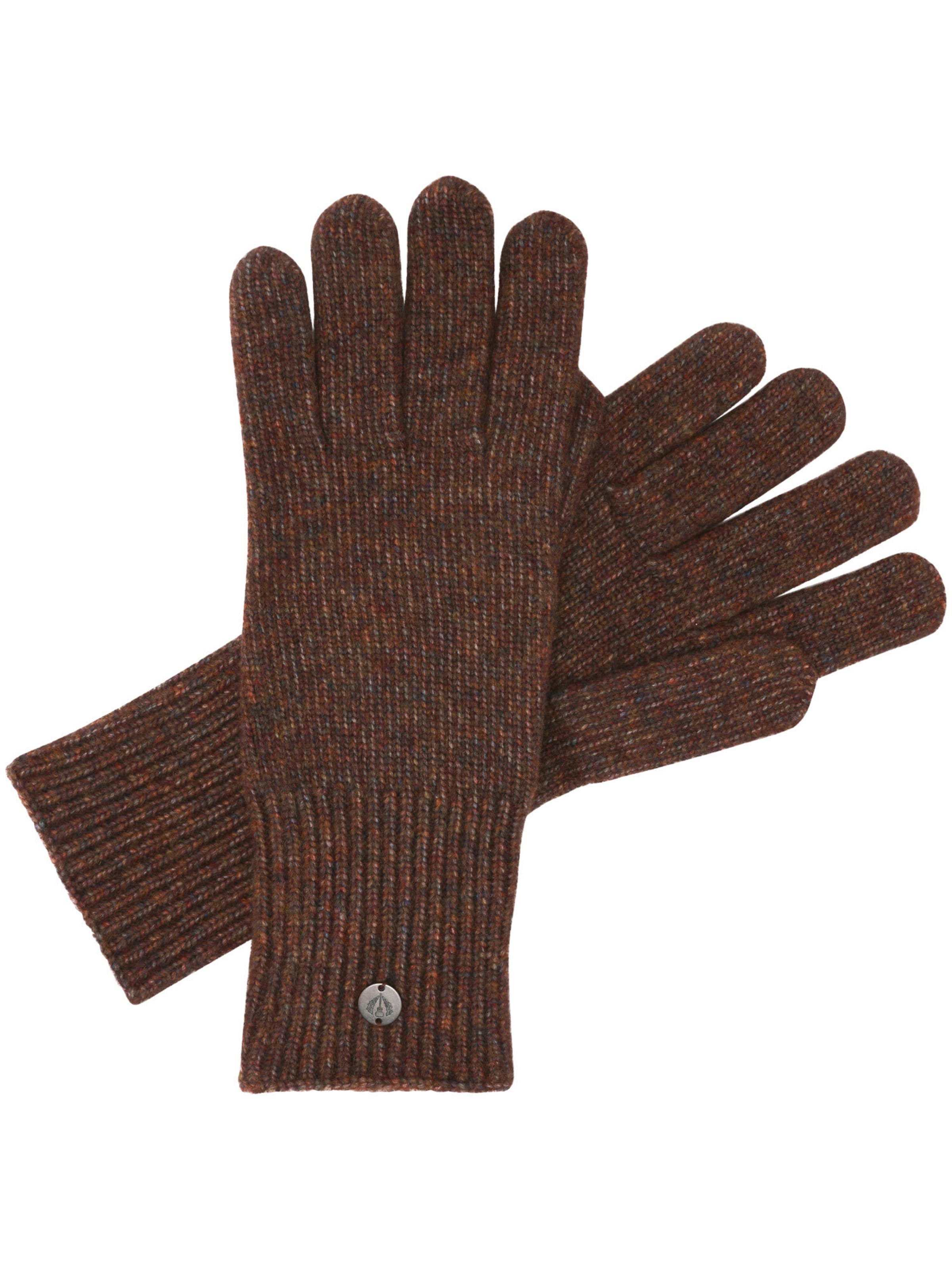 FRAAS Full Finger Gloves in Brown: front