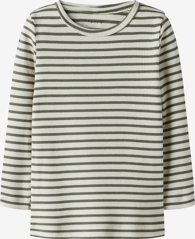 Marškinėliai 'NMNBANI' iš NAME IT, spalva – alyvuogių spalva / balta, Prekių apžvalga