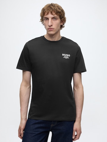 HUGO Shirt 'Nesptee' in Zwart: voorkant