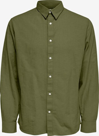 Slim fit Camicia business di SELECTED HOMME in verde: frontale