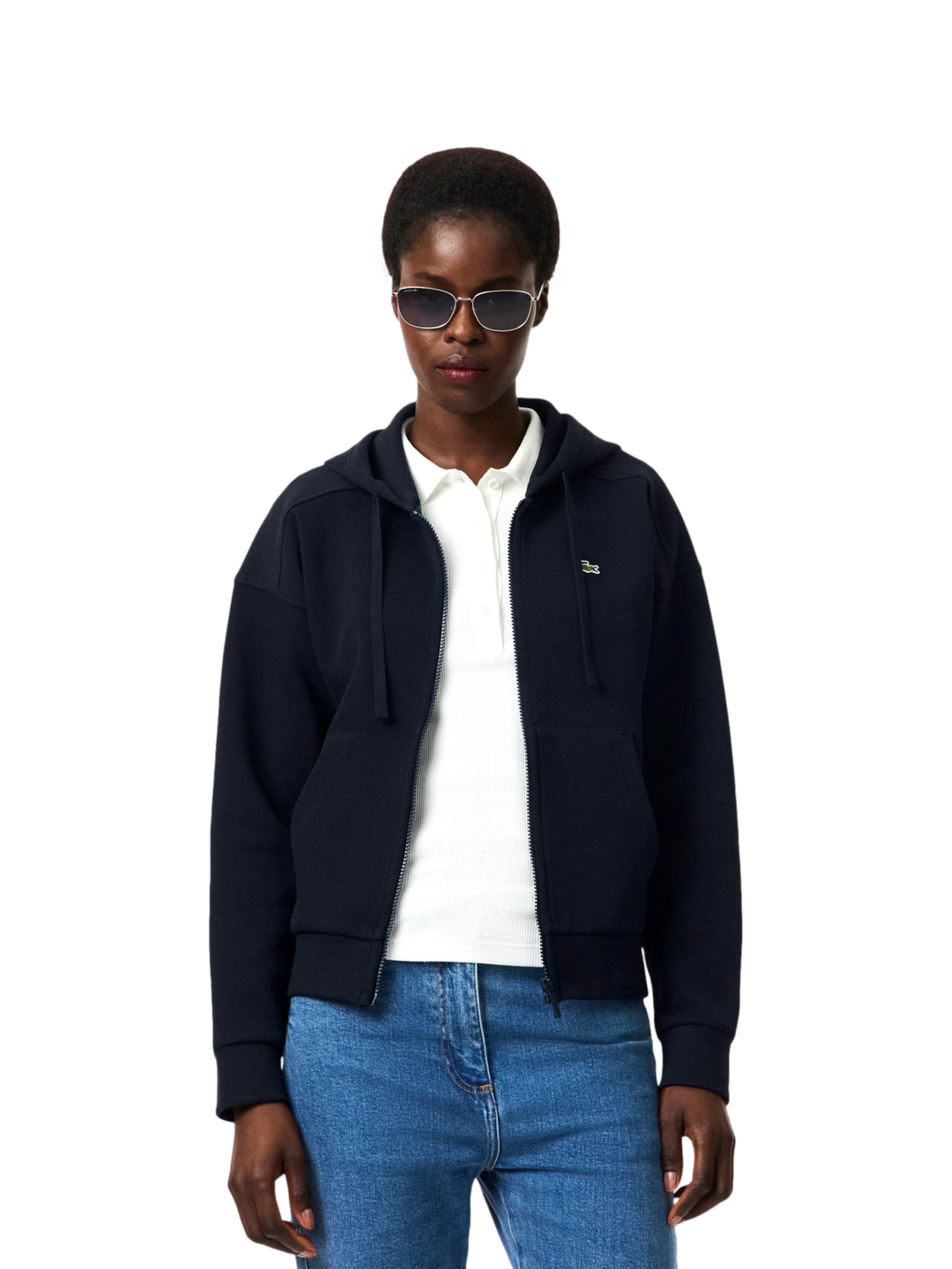 LACOSTE Sweatvest in Blauw: voorkant