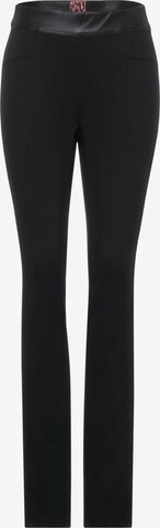 CECIL Skinny Kalhoty – černá: přední strana