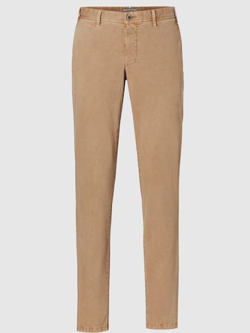 Hiltl Slim fit Chino Pants 'Tavi - Casual Gabardine' in Brown: front