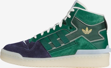 Baskets hautes 'Forum Exhibit' ADIDAS ORIGINALS en vert : devant