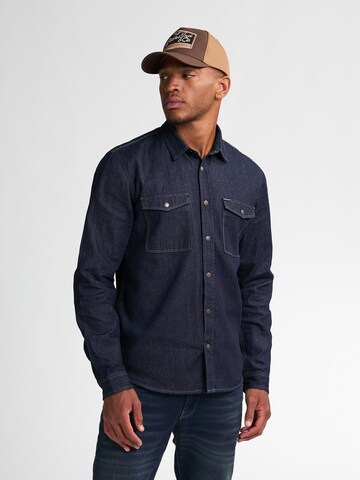 Petrol Industries Regular fit Button Up Shirt 'Cody' in Blue: front
