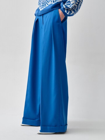 TATUUM Wide leg Pleat-front trousers 'Bogna' in Blue