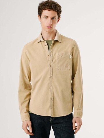 Regular fit Camicia 'Clayton' di Pepe Jeans in beige: frontale