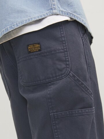 JACK & JONES Loose fit Cargo Pants 'JPSTEddie JJCarpenter' in Blue