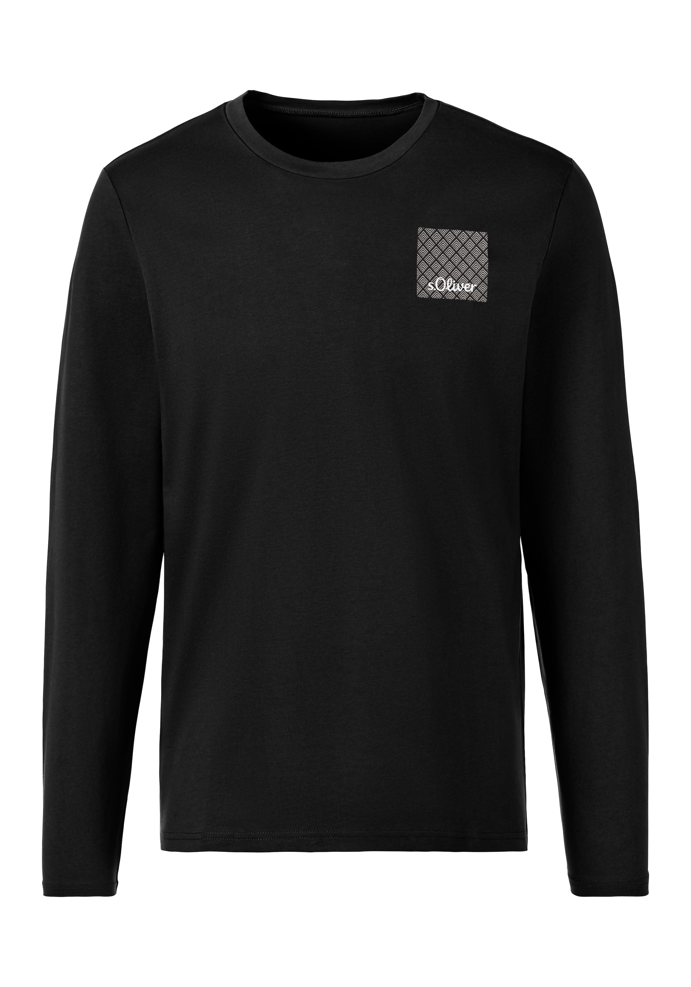 melns s.Oliver T-Krekls: no priekšpuses