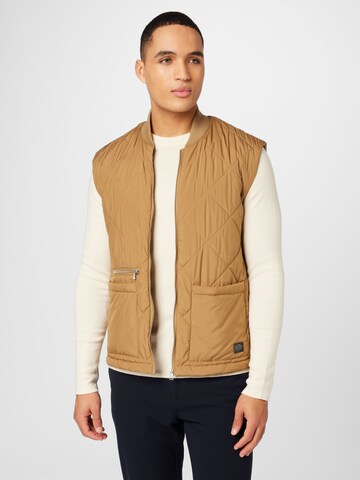 Casual Friday Vest 'Olas', värv pruun: eest vaates