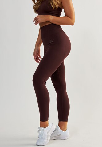 BeShaped Skinny Sports trousers 'Lichaam Boost' in Brown