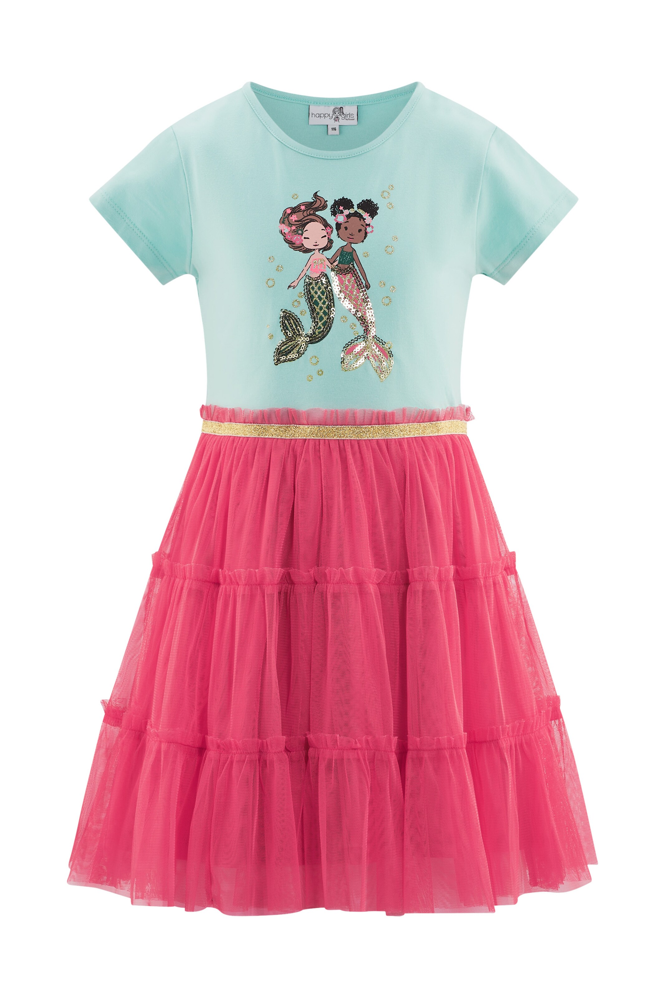 Robe happy girls en bleu : devant