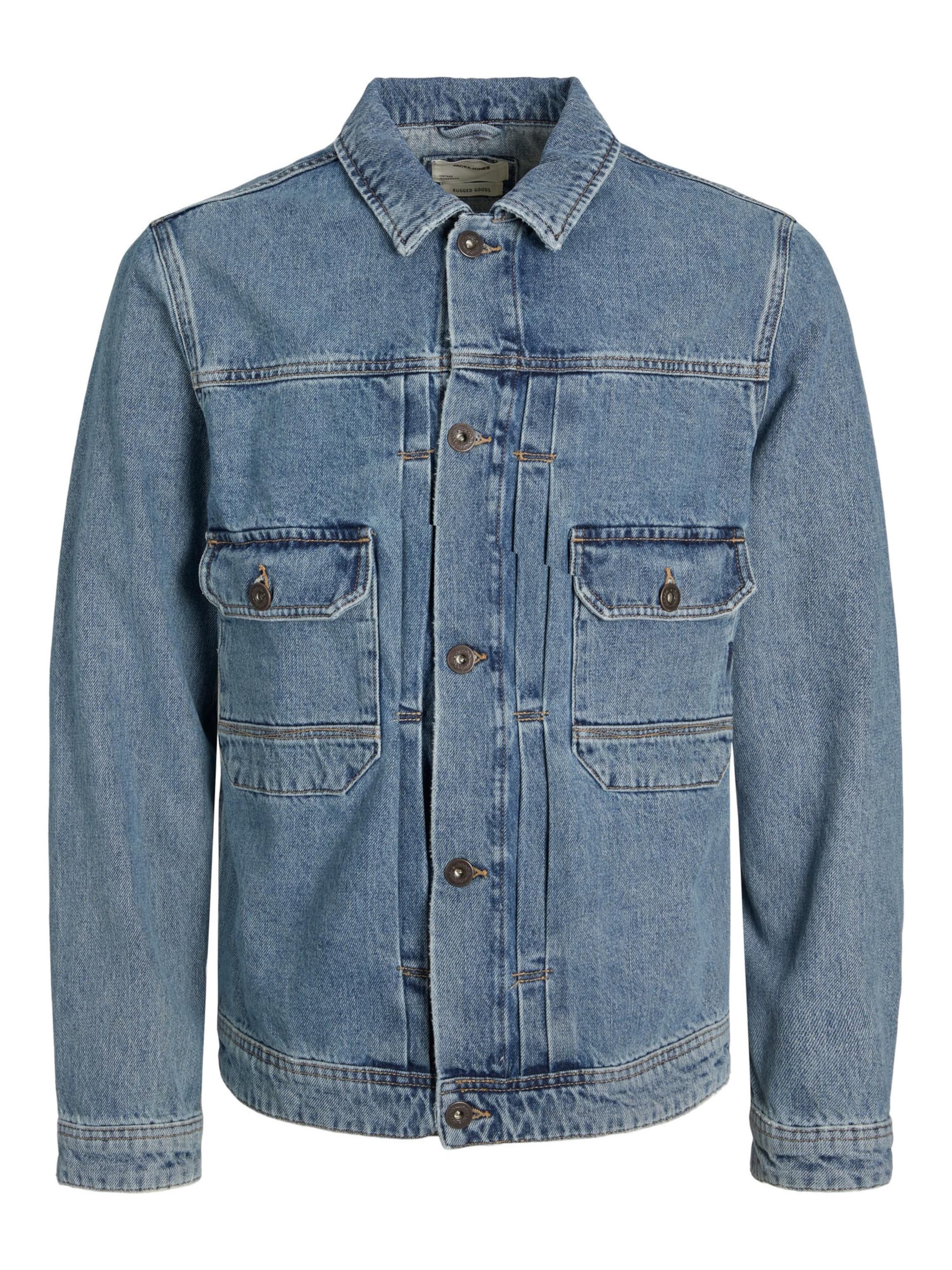 JACK & JONES Overgangsjakke ' JJIKevin' i blå: forside