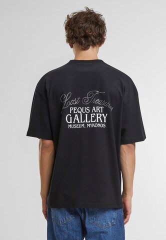 Pequs Shirt 'Rhinestone Art Gallery' in Black: front