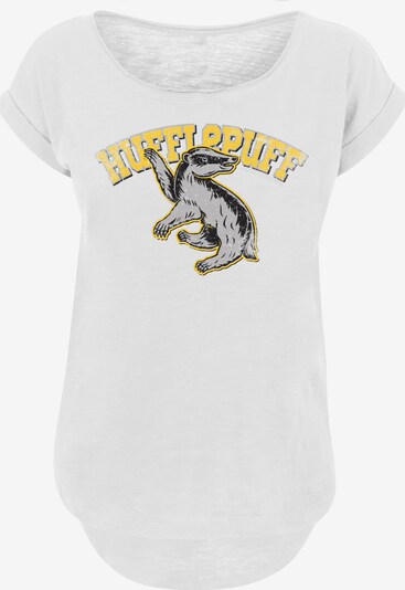 Maglietta 'Harry Potter Hufflepuff Sport Emblem' F4NT4STIC di colore giallo / grigio / nero / bianco, Visualizzazione prodotti