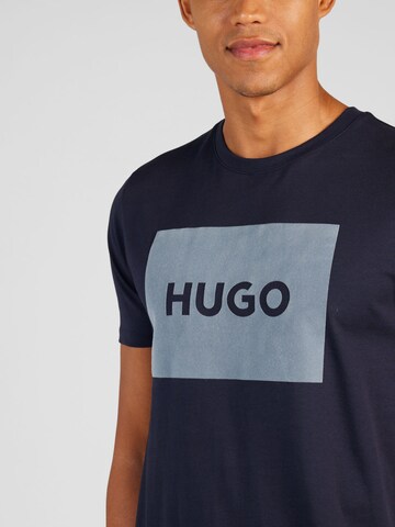 HUGO Majica 'Dulive_V' | modra barva
