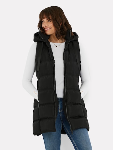 Threadbare Vest 'Vinyard' in Black: front