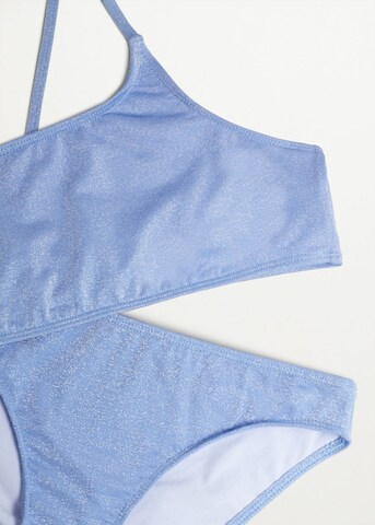 MANGO KIDS Bustier Bikini 'Lurexbk' i blå