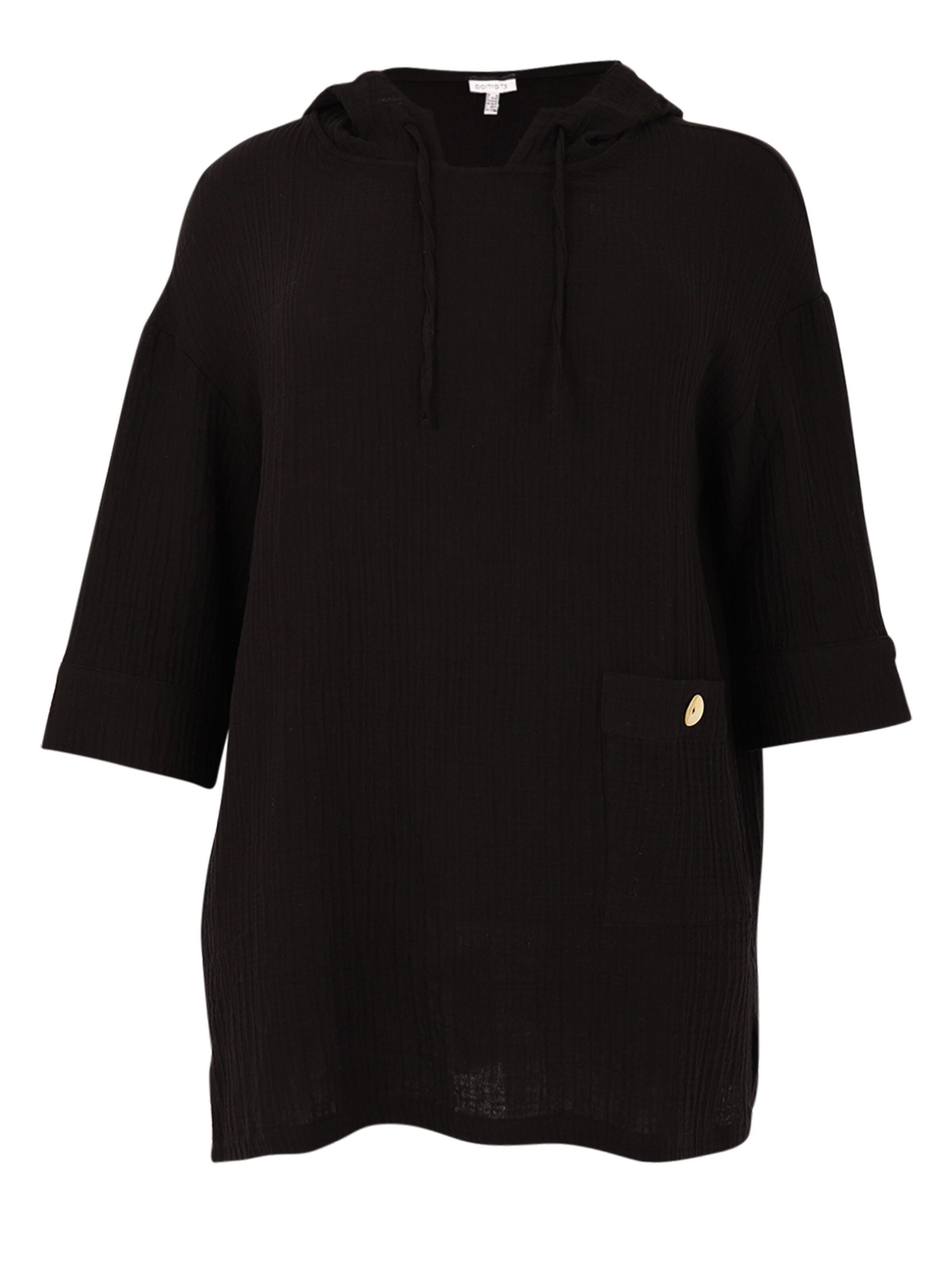 YOEK Sweatshirt in Zwart: voorkant