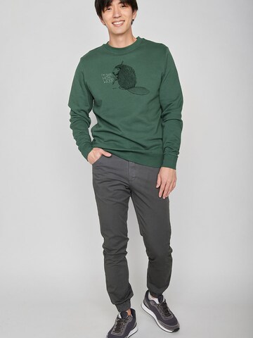 GREENBOMB Sweatshirt 'Animal Beaver' in Groen