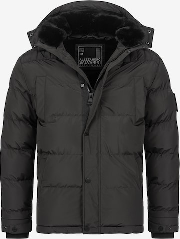 Alessandro Salvarini Winter Jacket in Grey: front